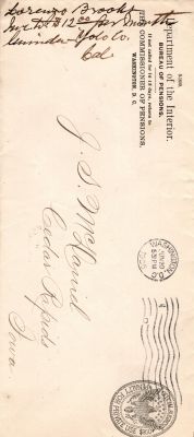 Click to view full size image
==============
Lorenzo Brooks
This was Donated by Mary Muhlfeld
Lorenzo Brooks Civil War Document
Lorenzo Brooks
This was Donated by Mary Muhlfeld
Lorenzo Brooks Civil War Document