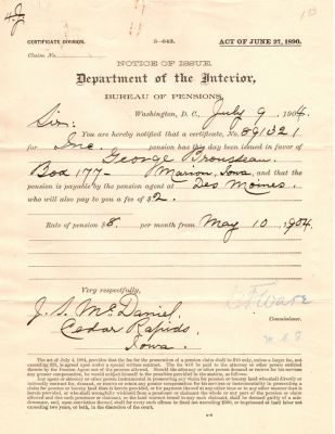 George Brousseau

This was Donated by Mary Muhlfeld

Civil War Document for George Brousseau
