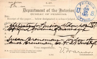Amos Breneman

This was Donated by Mary Muhlfeld

Amos Breneman Civil War Document
