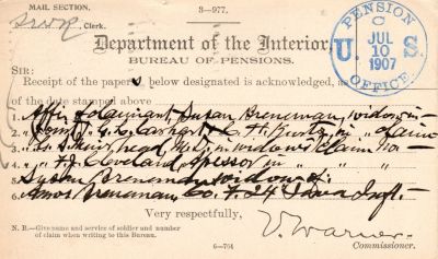 Amos Breneman

This was Donated by Mary Muhlfeld

Amos Breneman Civil War Document
