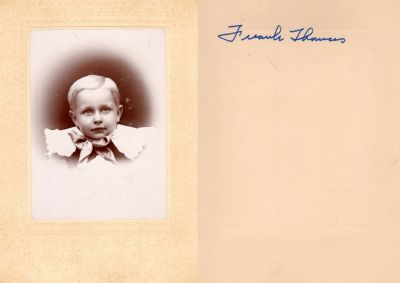 Thomas Frank

This photo mounted on board states: "Frank Thomas"

There is no location noted
