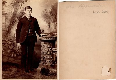 Click to view full size image
==============
John Heppenstall
This Cut Cabinet Card Photo States: "John Heppenstall"
John Heppenstall
This Cut Cabinet Card Photo States: "John Heppenstall"