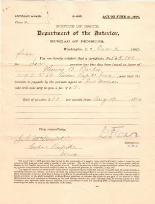 Henry B. Barber

This was Donated by Mary Muhlfeld

Civil War Document for Henry B. Barber
