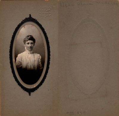 Click to view full size image
==============
Miss Clara Henderson
THIS HAS BEEN RETURNED TO FAMILY
This photo mounted on board was donated by Karen Kleinberg.
This photo mounted on board states: "Miss Clara Henderson"
The Photographers name is "The Century", St. Louis, Missouri
Miss Clara Henderson
THIS HAS BEEN RETURNED TO FAMILY
This photo mounted on board was donated by Karen Kleinberg.
This photo mounted on board states: "Miss Clara Henderson"
The Photographers name is "The Century", St. Louis, Missouri