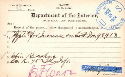 Ebin Backus

This was donated by Mary Muhlfeld

Civil War Document for Ebin Backus

