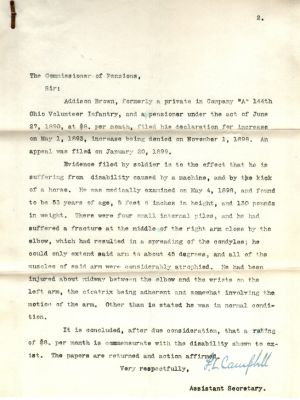 Addison Brown

This was Donated by Mary Muhlfeld

Addison Brown Civil War Document

