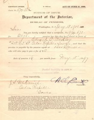 Edward C. Barkley

This was Donated by Mary Muhlfeld

Edward C. Barkley Civil War Document
