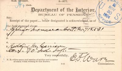 Redding Money Garrison

This was Donated by Mary Muhlfeld

Civil War Document for Redding Money Garrison
