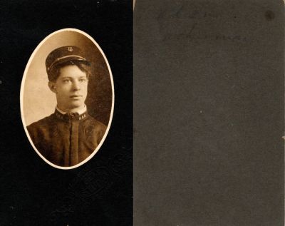 Click to view full size image
==============
Adam
This photo mounted on board states: "Adam ______?"
(We are unable to decipher his last name)
The Photographers name is "Gem Studio", St. Paul, Minnesota.
Adam
This photo mounted on board states: "Adam ______?"
(We are unable to decipher his last name)
The Photographers name is "Gem Studio", St. Paul, Minnesota.