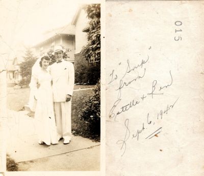 Estelle & Ben

This Photo States: "To "Snip", from Estelle & Ben, 6 September 1942"

