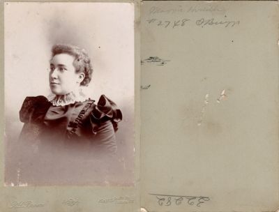 Maggie H___?

This Cabinet Card Photo States: "Maggie H_____?"

The Photographers name is "R. D. Brown", Ithaca, New York
