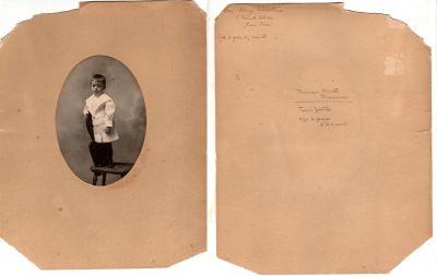 Click to view full size image
==============
Thomas Foster Sherman
This photo mounted on board states: "Thomas Foster Sherman. Tom's father, age 2 years, 81/2 months."
In the upper left corner it states: "Love & Merry Christmas. To Aunt Alice, from Tom, Age 2 yrs, 8 1/2 months"
The Photographers name is "Phillips', So. Framingham, Massachusetts.
Thomas Foster Sherman
This photo mounted on board states: "Thomas Foster Sherman. Tom's father, age 2 years, 81/2 months."
In the upper left corner it states: "Love & Merry Christmas. To Aunt Alice, from Tom, Age 2 yrs, 8 1/2 months"
The Photographers name is "Phillips', So. Framingham, Massachusetts.