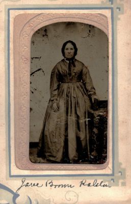 Click to view full size image
==============
Jane Brown Ralston
THIS HAS BEEN RETURNED TO FAMILY
This was Donated by Donna Wilson.
This Tintype photo states: "Jane Brown Ralston"
Jane Brown Ralston
THIS HAS BEEN RETURNED TO FAMILY
This was Donated by Donna Wilson.
This Tintype photo states: "Jane Brown Ralston"