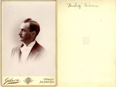 Click to view full size image
==============
Bishop Gibson
This was Donated by Cheryl Webber/ The Terry Girls Genealogy.
This Cabinet Card Photo States: "Bishop Gibson"
The Photographers name is "Gibson", Ann Arbor, Michigan
Bishop Gibson
This was Donated by Cheryl Webber/ The Terry Girls Genealogy.
This Cabinet Card Photo States: "Bishop Gibson"
The Photographers name is "Gibson", Ann Arbor, Michigan