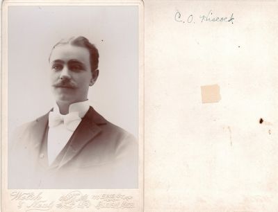 Charles Orrin Hiscock

This was Donated by Cheryl Webber/ The Terry Girls Genealogy.

This Cabinet Card Photo States: "C. O. Hiscock"

The Photographers name is "Welsh & Neal", Albion, Michigan

