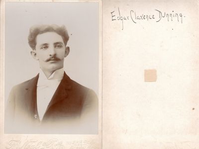 Click to view full size image
==============
Edgar Clarence Dunning
THIS HAS BEEN RETURNED TO FAMILY
This was Donated by Cheryl Webber/ The Terry Girls Genealogy.
This Cabinet Card Photo States: "Edgar Clarence Dunning"
The Photographers name is "Neal", Albion, Michigan
Edgar Clarence Dunning
THIS HAS BEEN RETURNED TO FAMILY
This was Donated by Cheryl Webber/ The Terry Girls Genealogy.
This Cabinet Card Photo States: "Edgar Clarence Dunning"
The Photographers name is "Neal", Albion, Michigan