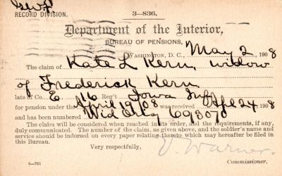 Frederick Kern

This was Donated by Mary Muhlfeld.

Frederick Kern

Civil War Document
