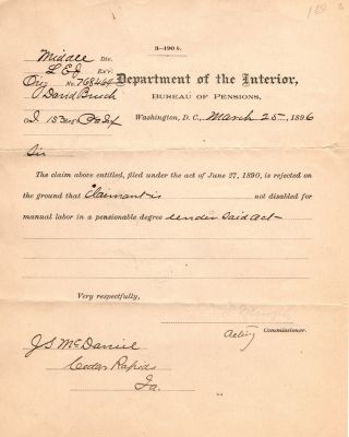 David Christian Bruch

THIS HAS BEEN RETURNED TO FAMILY

This was Donated by Mary Muhlfeld

Civil War Document for David Christian Bruch
