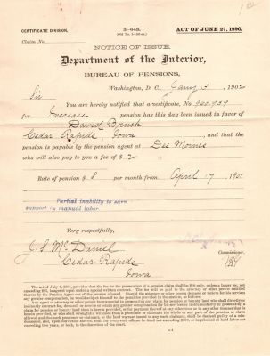 David Christian Bruch

THIS HAS BEEN RETURNED TO FAMILY

This was Donated by Mary Muhlfeld

Civil War Document for David Christian Bruch
