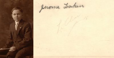 Jerome H. Laken

This Photo States: "Jerome Laken"

The Photographers name is "Le Clear", '16"

