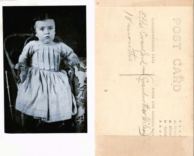 Click to view full size image
==============
Ella Crawford
This was Donated by Cheryl Webber/The Terry Girls Genealogy.
This Real Photo Postcard (RPPC) States: "Ella Crawford, 18 months. (Grandmother Wilson)"
Ella Crawford
This was Donated by Cheryl Webber/The Terry Girls Genealogy.
This Real Photo Postcard (RPPC) States: "Ella Crawford, 18 months. (Grandmother Wilson)"