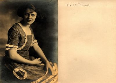 Click to view full size image
==============
Elizabeth Cartmell
This Photo States: "Elizabeth Cartmell"
The Photographers name is "L. or J. Morris Studio", Kansas City
Elizabeth Cartmell
This Photo States: "Elizabeth Cartmell"
The Photographers name is "L. or J. Morris Studio", Kansas City