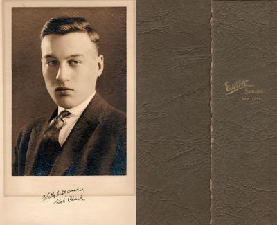 Click to view full size image
==============
Bob Clark
This Photo States: "With Best Wishes, Bob Clark"
The Photographers name is "White Studio", New York
Bob Clark
This Photo States: "With Best Wishes, Bob Clark"
The Photographers name is "White Studio", New York