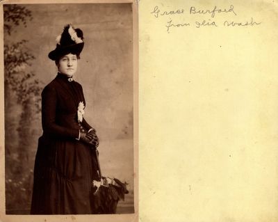 Click to view full size image
==============
Grace Buford
THIS HAS BEEN RETURNED TO FAMILY
This was Donated by Cheryl Webber/The Terry Girls Genealogy.
This photo mounted on board states: "Grace Buford, Illia, Washington"
Grace Buford
THIS HAS BEEN RETURNED TO FAMILY
This was Donated by Cheryl Webber/The Terry Girls Genealogy.
This photo mounted on board states: "Grace Buford, Illia, Washington"