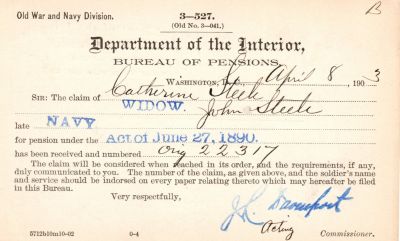 John Steele

This was donated by Mary Muhlfeld

John Steele
Pension Document
