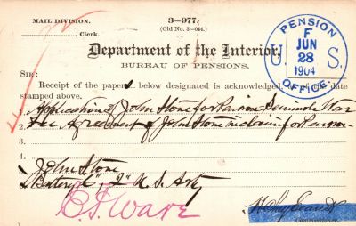 Click to view full size image
==============
John Stone
This was Donated by Mary Muhlfeld
John Stone
Pension Document.
John Stone
This was Donated by Mary Muhlfeld
John Stone
Pension Document.