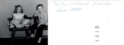 Click to view full size image
==============
Katie & Grant Darby
This was Donated by Sue Pool
This Photo States: "Katie & Grant Darby, December 1958"
Photo found in Norco, California
Katie & Grant Darby
This was Donated by Sue Pool
This Photo States: "Katie & Grant Darby, December 1958"
Photo found in Norco, California