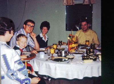 The Noel Family/Gilbert, Florence, "Skip", Sharon & Brian

This 35MM Slide States: "Thanksgiving, 1971"

It is believed this is the Noel Family. Gilbert and his wife Florence Colvin, their son Gilbert Leo “Skip” Noel, his wife, Sharon Elwood and their young son Brian.
