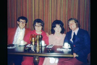 Click to view full size image
==============
The Noel Family
This 35MM Slide States: "Leo, Susie, Sharon & Skip, 1972"
NOTE: This is believed to be Gilbert Leo “Skip” Noel, his wife Sharon Elwood, his brother Leonard Noel and his wife Susan, last name unknown.
The Noel Family
This 35MM Slide States: "Leo, Susie, Sharon & Skip, 1972"
NOTE: This is believed to be Gilbert Leo “Skip” Noel, his wife Sharon Elwood, his brother Leonard Noel and his wife Susan, last name unknown.
